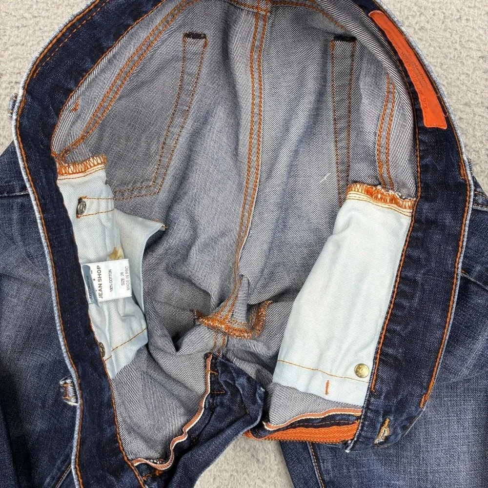 Jean Shop Denim Jeans Men's 28 (29x31) Blue Mick Selvedge Straight Distressed